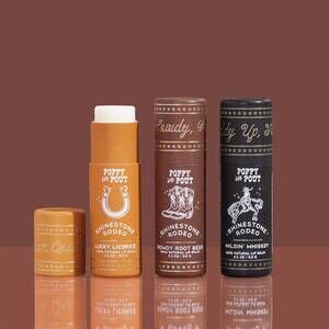 NEW POPPY & POUT lip balm trio gift set in rhinestone rodeo